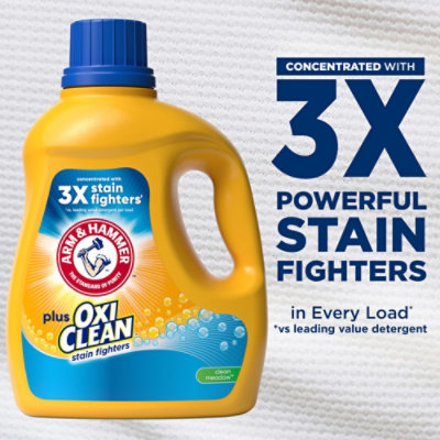 ARM & HAMMER Plus Oxiclean Clean Meadow 77 Loads Liquid Laundry Detergent - 100.5 Fl. Oz. - Image 3