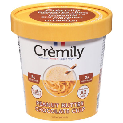 Cremily French Frzn Ygrt Peanut Butter Chocolate Chip, Pint - PT