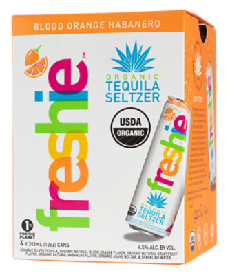 Freshie Blood Orange Habanero Tequila Seltzer - 4 12 Fl. Oz. - Image 1