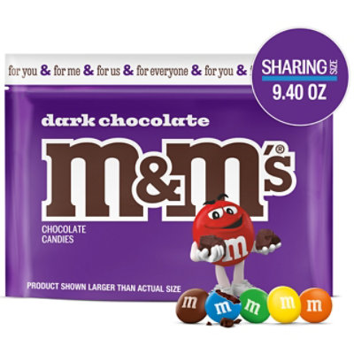 M&M'S Dark Chocolate Candy Sharing Size In Resealable Candy Bag - 9.4 Oz - Image 1