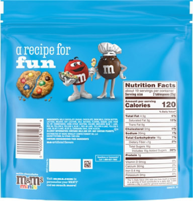 M&M'S Minis Milk Chocolate Candies Mini Candy Family Size In Resealable Bulk Bag - 16.9 Oz - Image 6
