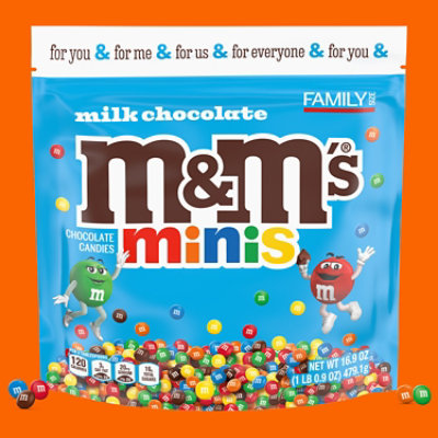 M&M'S Minis Milk Chocolate Candy Family Size In Resealable Bulk Candy Bag - 16.9 Oz - Image 3