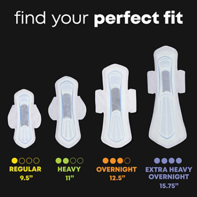 U by Kotex Balance Overnight Ultra Thin Pads with Wings - 13 Count - Image 3