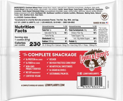 Lenny & Larrys Bar Cookie Double Chocolate - 2 OZ - Image 5