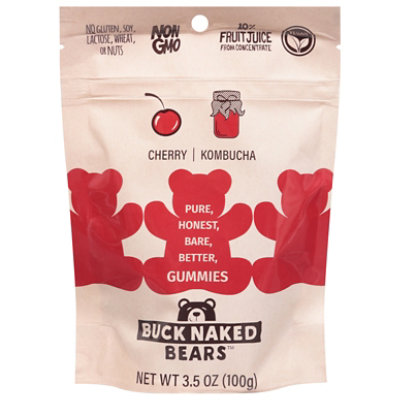 Buck Naked Bears Cherry Kombucha Gummy Bears - 3.5 OZ - Image 3