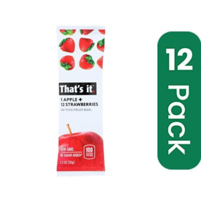 That's It Fruit Bar - Apple And Strawberry - 1.2 oz (Pack of 12) - Image 1