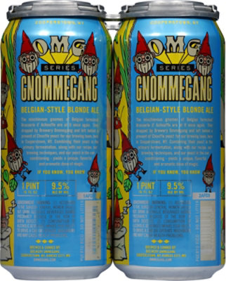 Ommegang Gnomegang Belgian Style Blondeale Cans - 4-16 FZ - Image 4