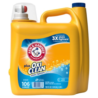 ARM & HAMMER Plus Oxiclean Fresh Scent 106 Loads Liquid Laundry Detergent - 138 Fl. Oz. - Image 3