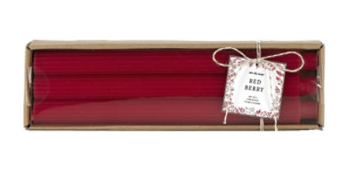 Dl Cranberry Taper Candles - EA - Image 1