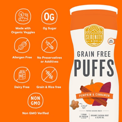 Serentity Kids Puffs Pumpkin Cinnamon - 1.5 OZ - Image 5