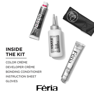 L'Oreal Paris Feria Shimmering Permanent Hair Color S1 Smokey Silver (Silver Gray) Kit - Each - Image 4