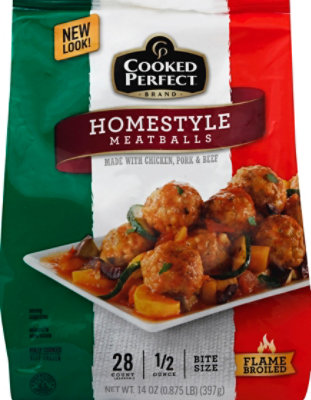 Cooked Perfect Homestyle Meatballs 14oz - 14 OZ - Image 2