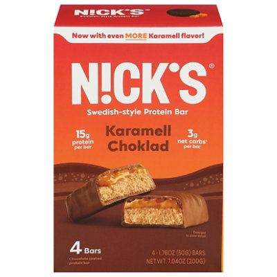 Nicks 4pk Karmell Choklad Keto Snack Bars - 7.04 OZ - Image 3