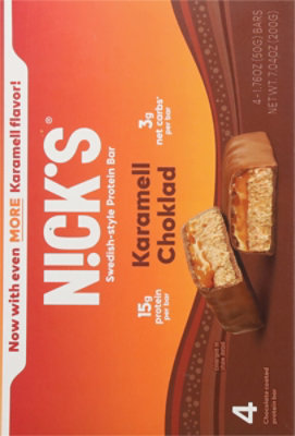 Nicks 4pk Karmell Choklad Keto Snack Bars - 7.04 OZ - Image 6