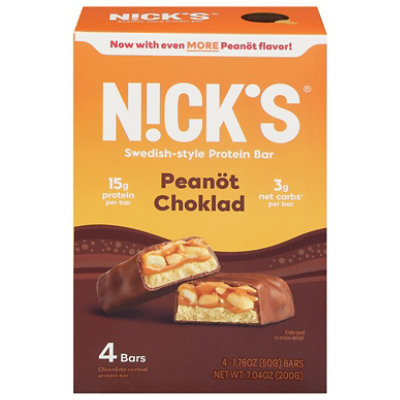 Nicks 4pk Cholad Peanot Keto Snack Bars - 7.04 OZ - Image 3