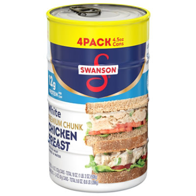 Swanson White Premium Chunk Canned Chicken Breast in Water - 4 Ct - 4.5 Oz - Image 3