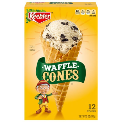 Keebler Ice Cream Cones Waffle 12 Count Box 5 Ounce - 5 OZ - Image 3