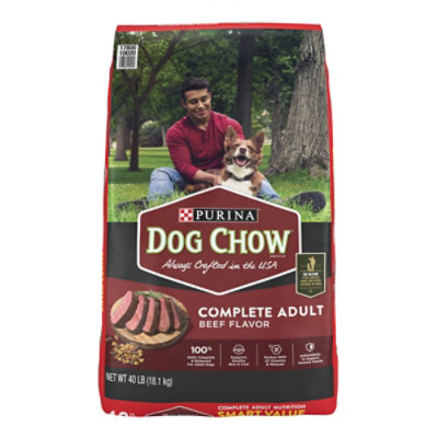 Purina Dog Chow Complete Beef Flavor Adult Dry Dog Food - 40 Lb. - Image 1