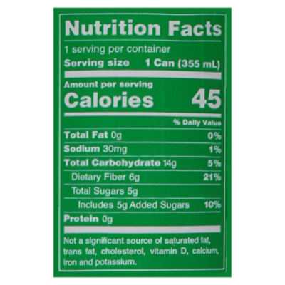 OLIPOP Lemon Lime Prebiotic Soda Can - 12 Fl. Oz. - Image 3