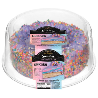 8in Unicorn Ice Cream Cake - Uncut - 4 CT - Image 3