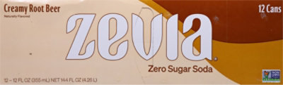 Zevia Zero Sugar Creamy Root Beer Soda - 12-12 Fl. Oz. - Image 5