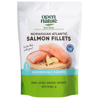 Open Nature Salmon Fillets Norwgian Atlantic 12 Ounce - 12 OZ - Image 3