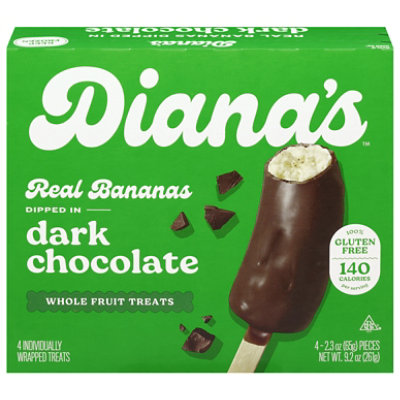 Diana's Dark Chocolate Real Banana Treats - 4-2.3 Oz - Image 2