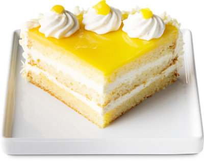 Lemon Mousse Cake Quarter Slice - EA - Image 1