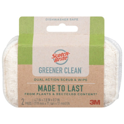 Scotch-brite Greener Clean Dual Action Scrub & Wipe - 2 Pads - 2 CT - Image 3