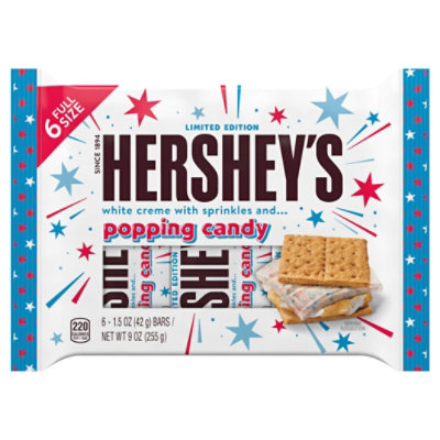 HERSHEY'S White Creme with Sprinkles and Popping Candy S'mores Candy Bars - 6-1.5 Oz - Image 3