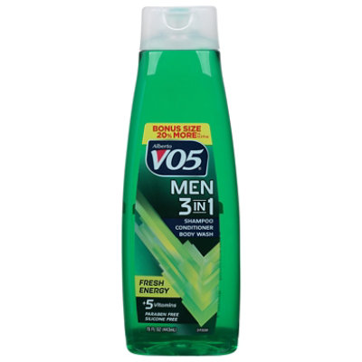 VO5 Men's Fresh Energy 3-in-1 Shampoo Conditioner & Bodywash - 15 Fl. Oz. - Image 1