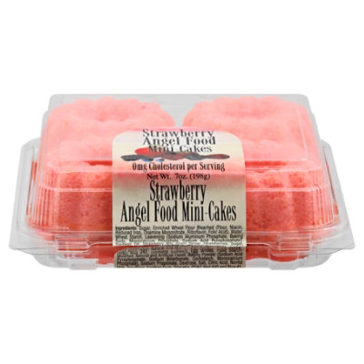 Strawberry Mini Angel Food Cakes 4 Count - 7 Oz - Image 3
