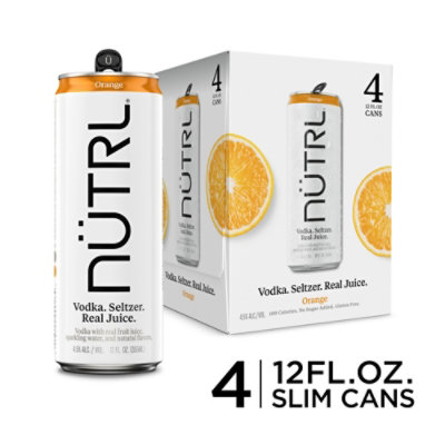Nutrl Orange 4pk Cans - 48 Oz - Image 1