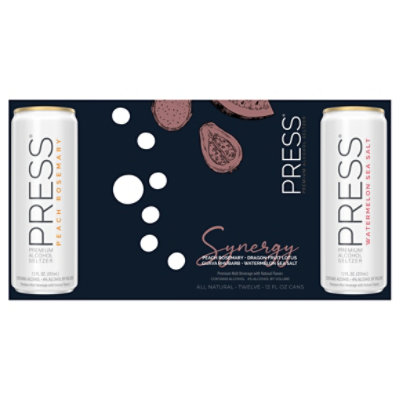 PRESS Premium Synergy Pack Alcohol Seltzer In Cans - 144 Fl. Oz. - Image 3