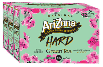 Arizona Hard Green Tea In Cans - 12-12 Fl. Oz. - Image 1