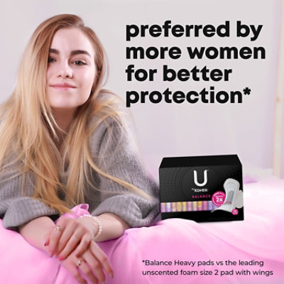 U by Kotex Balance Regular Ultra Thin Pads with Wings - 18 Count - Image 7