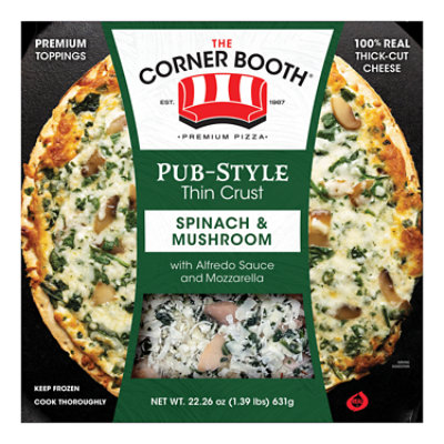 The Corner Booth Spinach And Mushroom Pizza - 22.25 Oz - Image 1