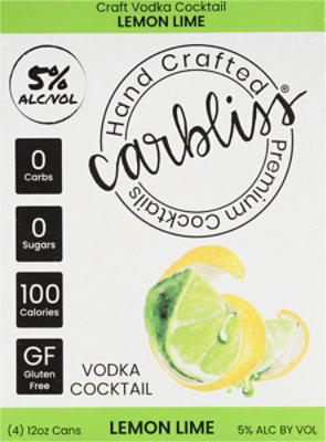 Carbliss Lemon Hand Crafted Vodka Cocktail - 4-12 Fl. Oz. - Image 4