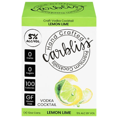 Carbliss Lemon Hand Crafted Vodka Cocktail - 4-12 Fl. Oz. - Image 1