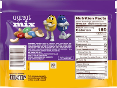 M&M'S Peanut Dark Chocolate Candy Sharing Size In Bag - 9.4 Oz - Image 6