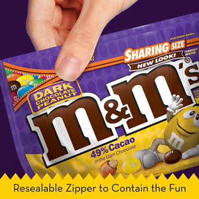 M&M'S Peanut Dark Chocolate Candy Sharing Size In Bag - 9.4 Oz - Image 5