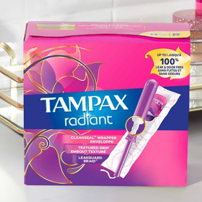 Tampax Radiant Tampons Regular Plus Supe - 52 Count - Image 8