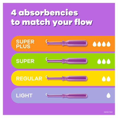 Tampax Radiant Tampons Regular Plus Supe - 52 Count - Image 2