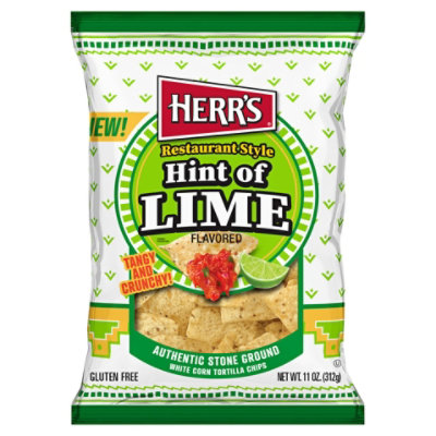 Herrs Hint Of Lime Tortilla Chips 11oz - 11 OZ - Image 3