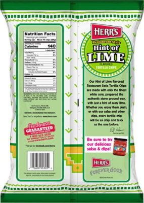 Herrs Hint Of Lime Tortilla Chips 11oz - 11 OZ - Image 6