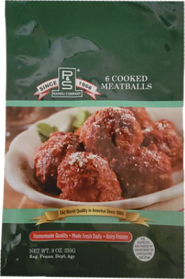 P&s Ravioli Company Cooked Meatballs 6 Ct 9oz - 9 OZ - Image 1