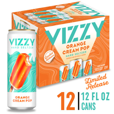 Vizzy Orange Cream Pop Hard Seltzer 4.5% ABV Cans - 12-12 Fl. Oz. - Image 1