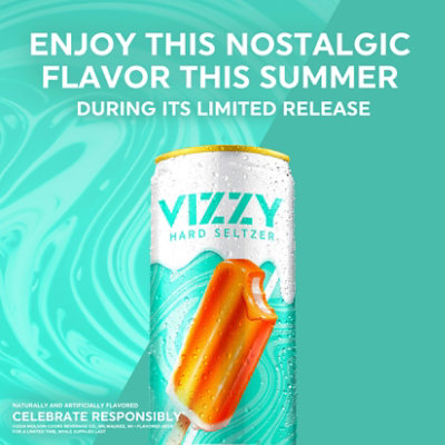 Vizzy Orange Cream Pop Hard Seltzer 4.5% ABV Cans - 12-12 Fl. Oz. - Image 4