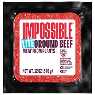 Impossible Ground Beef Lite Made From Plants 12 Oz jewelosco