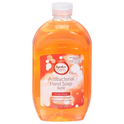 Signature Select/Care Antibacterial Crisp Clean Refill Hand Soap Bottle - 50 Fl. Oz.